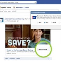 В Facebook появилась кнопка для пожертвований